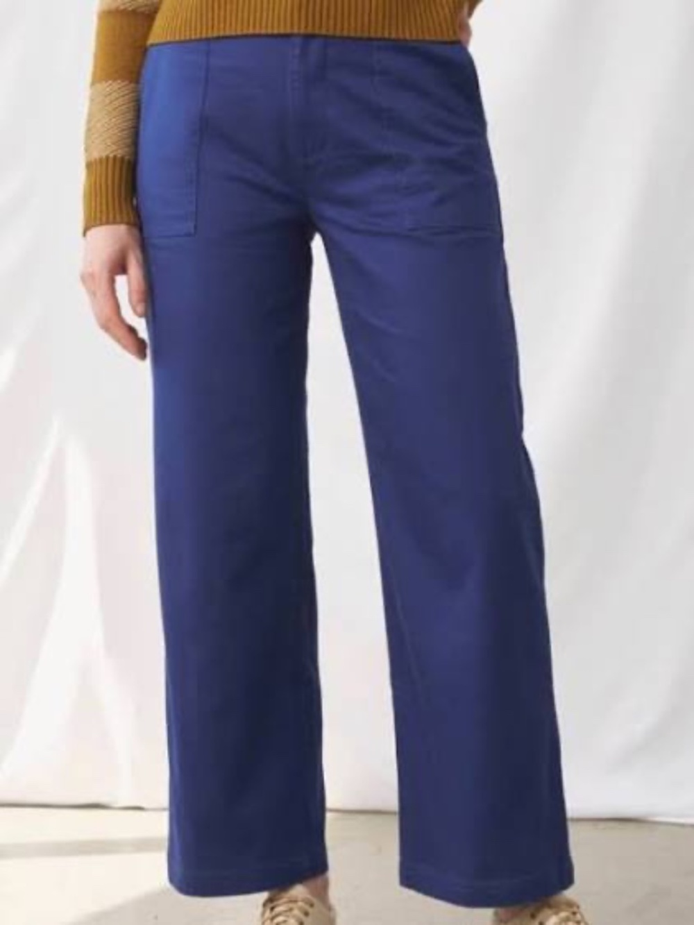 United By Blue Organic Twill Wide Leg Work Pant in Blue